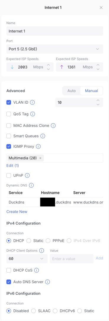 Abbildung 4: Settings > Internet